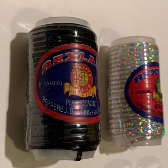 NWT LOT OF 8 REXLACE PLASTIC/ METALLIC LACING. - Picture 6 of 11